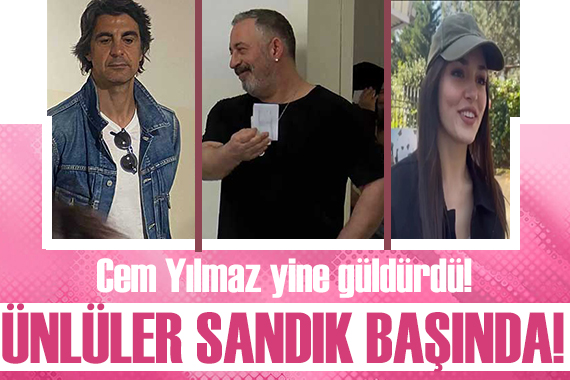 Ünlüler sandık başında! Cem Yılmaz yine güldürdü!