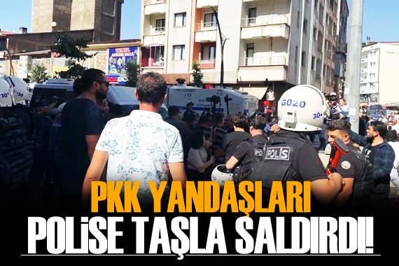 Yüksekova da PKK operasyonlarını protesto etmek isteyen gruba polisten müdahale