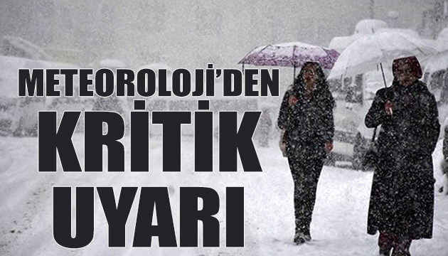 Meteoroloji den kar ve fırtına uyarısı