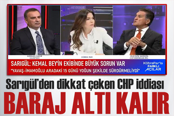 Mustafa Sarıgül den  değişim  sorusuna dikkat çeken yanıt: CHP baraj altı kalır