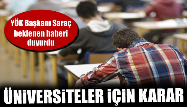 YÖK ten yüz yüze eğitim açıklaması