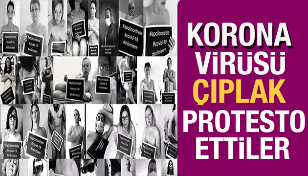 Korona virüsü çıplak protesto ettiler