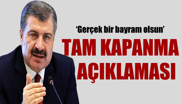 Bakan Koca dan kısıtlama açıklaması