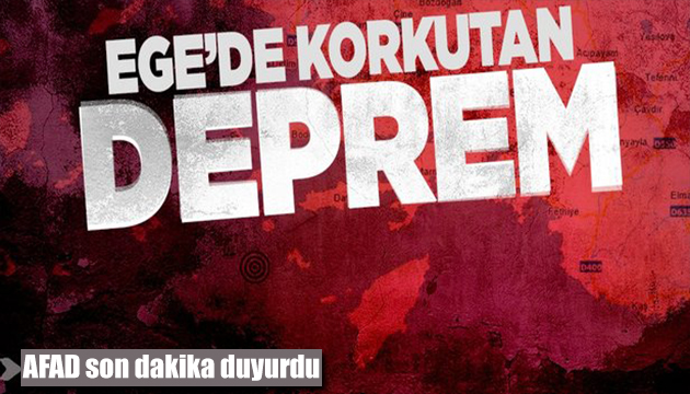 Ege Denizi nde korkutan deprem