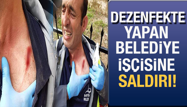 Belediye çalışanına saldırdılar