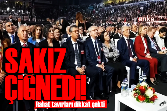 Özgür Özel in rahat tavrı dikkat çekti! Kurultayda sakız çiğnedi