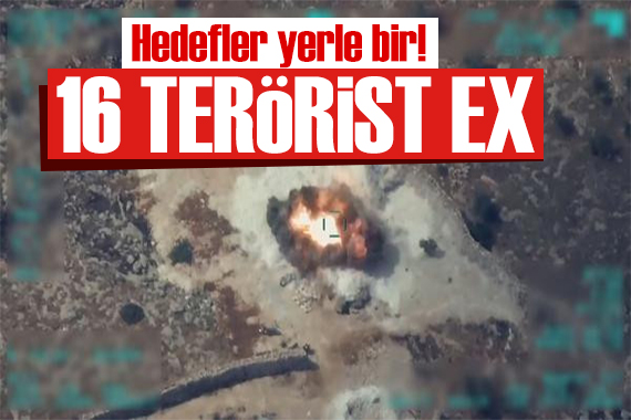MSB duyurdu: Yerle bir edildi! 16 terörist etkisiz