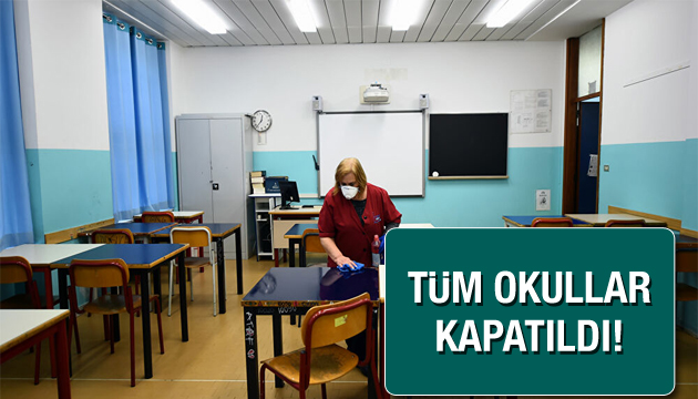 İtalya da bütün okullar kapatıldı