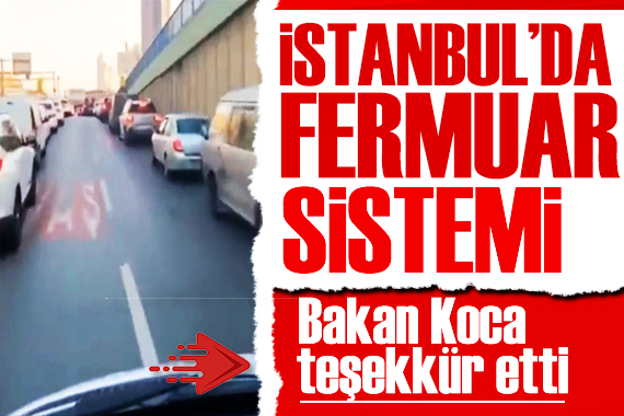 Bakan Koca dan  örnek  video: Ambulansa fermuar sistemiyle yol verdiler