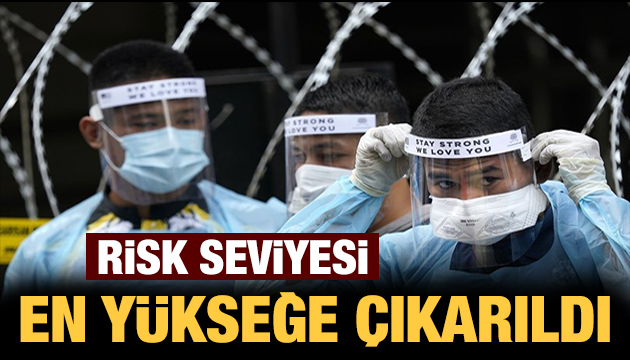 Risk seviyesi en yükseğe çıkarıldı