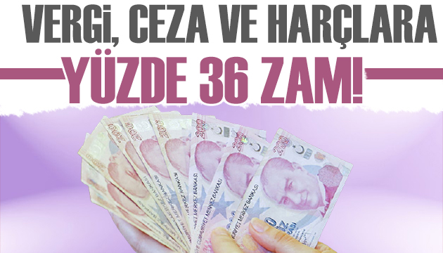 Vergi ceza ve harçlara gelecek zam oranı belli oldu