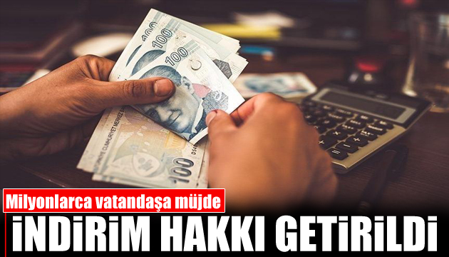 Vergi borcu olanlara müjde! İndirim hakkı getirildi