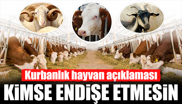 Bakan Pakdemirli den Kurban Bayramı açıklaması