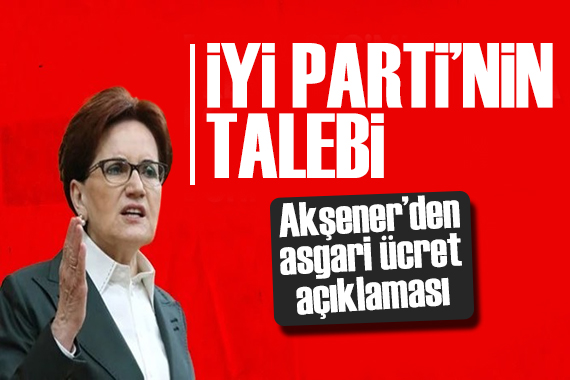 Akşener den asgari ücret açıklaması: İYİ Parti nin talebi!