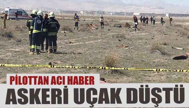Konya'da askeri uçak düştü