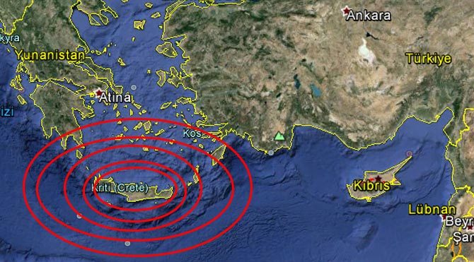 Girit teki depremler haberci: 8.0 den büyük depremler olabilir