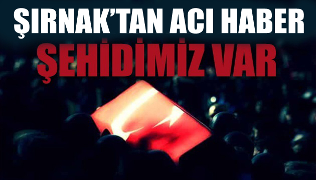 Acı haber: 1 askerimiz şehit düştü!