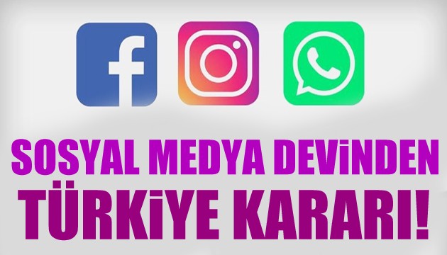 Sosyal medya devi Facebook'tan Türkiye kararı