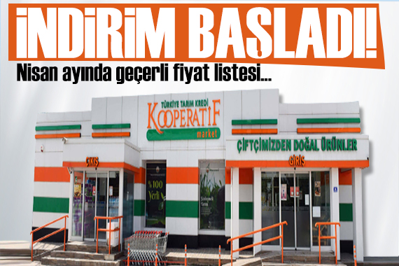 Nisan ayı indirimleri başladı! İşte Tarım Kredi Market fiyatları