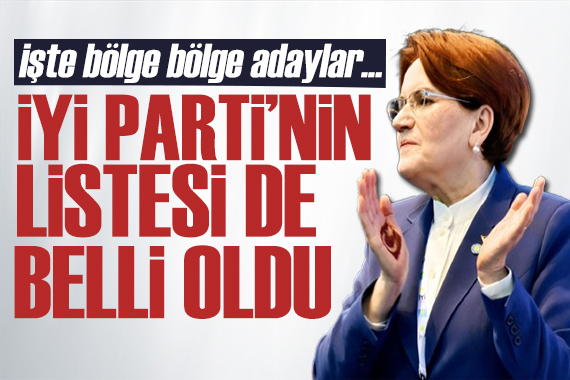 İYİ Parti de listeler belli oldu! İşte bölge bölge aday ve listeler