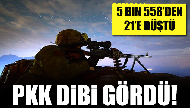 PKK ya katılım dibi gördü: 5 bin 558 den 21 e düştü