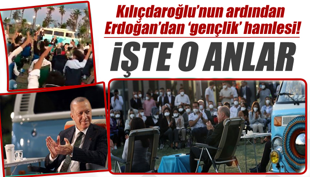 Erdoğan gençlerle! Kılıçdaroğlu nu mu taklit etti?