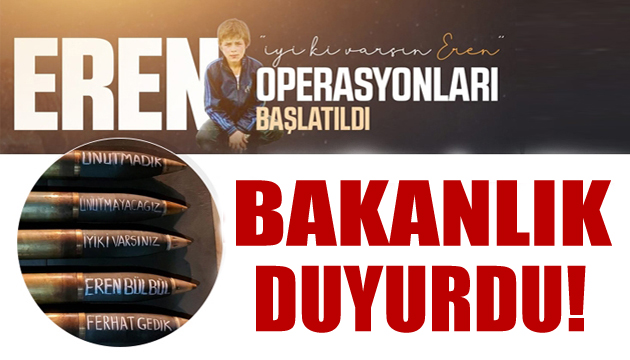 Bakanlık duyurdu: Eren-2 Lice Operasyonu başlatıldı