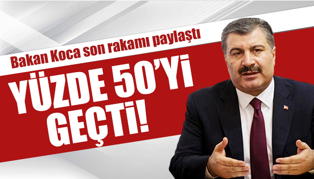 Bakan Koca duyurdu: Yüzde 50 yi geçti!