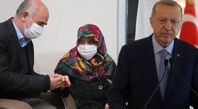 Yüzüğünü bağışlayan kadına Erdoğan dan hediye