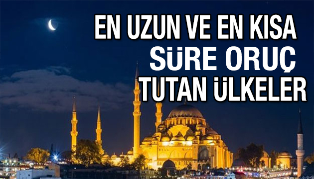 Dünyada en uzun ve en kısa süre oruç tutan ülkeler