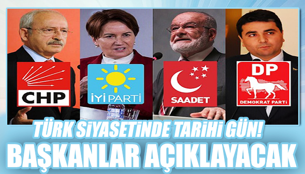Türk siyasetinde tarihi gün: Liderler bir araya geliyor