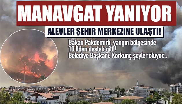 Antalya'da korkutan yangın! Evler boşaltıldı