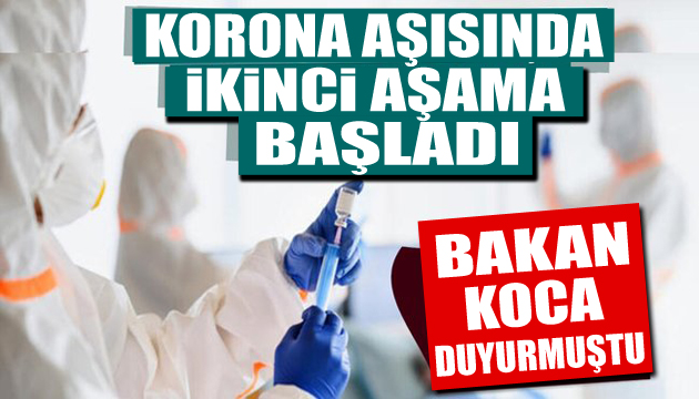 Koronavirüs aşılamasında ikinci adım