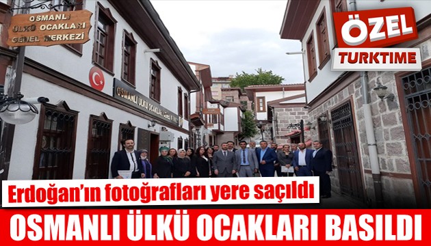 Osmanlı Ocakları basıldı! Erdoğan'ın fotoğrafları yere saçıldı