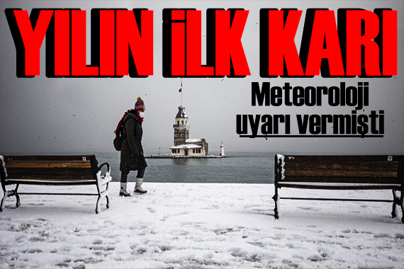 İstanbul a yılın ilk karı düştü! Trafik kilitlendi