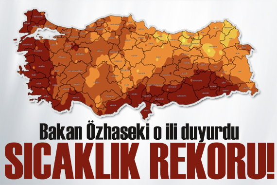 Bakan Özhaseki açıkladı: Türkiye de sıcaklık rekoru kırıldı