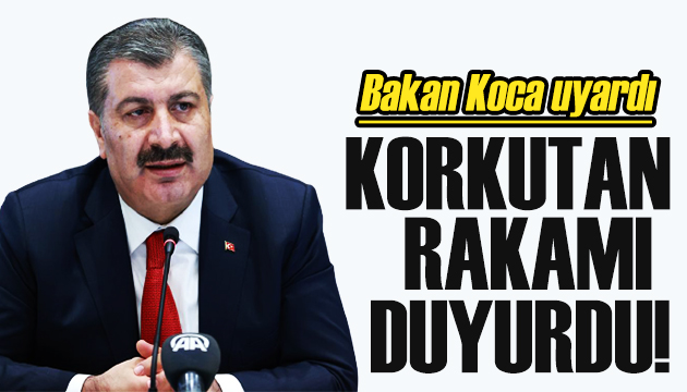 Bakan Koca korkutan rakamı duyurdu