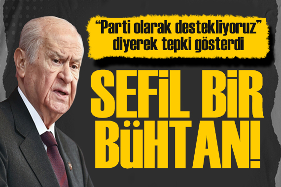 Bahçeli  parti olarak destekliyoruz  diyerek tepki gösterdi: Sefil bir bühtan!