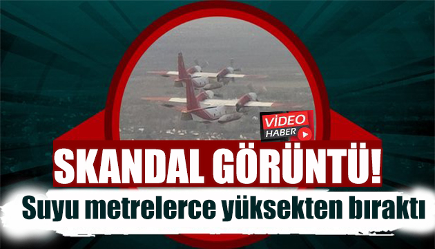 Skandal görüntü! Suyu metrelerce yüksekten bıraktı