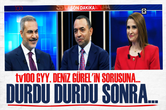 tv100 Genel Yayın Yönetmeni Deniz Gürel in sorusuna...Durdu durdu sonra...