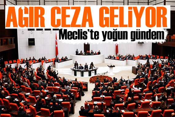 Meclis te gündem yoğun! Ağır cezalar geliyor