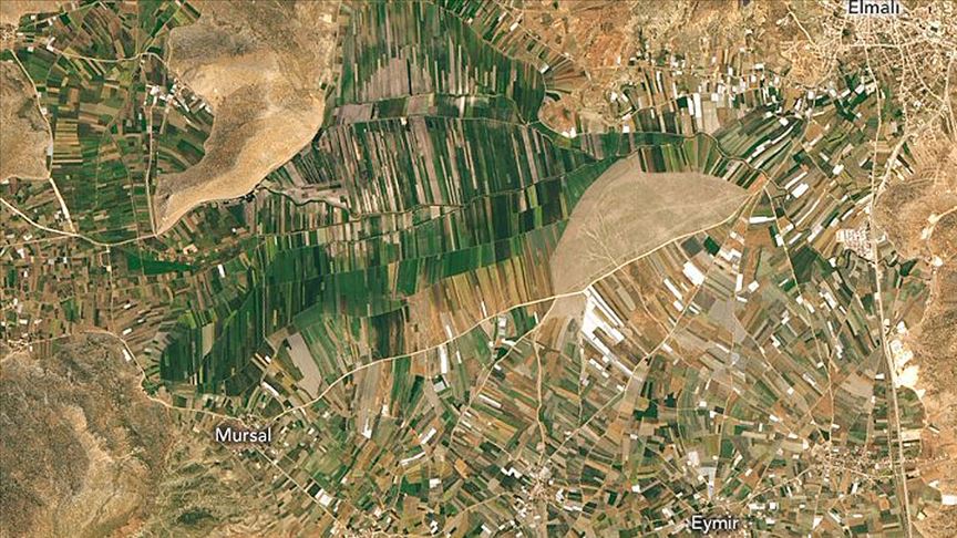 NASA, Türkiye deki tarım arazilerinin fotoğrafını paylaştı
