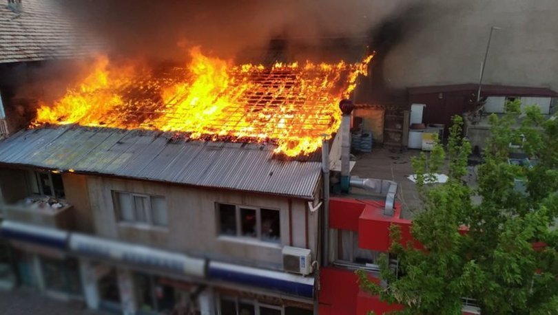 Kahramanmaraş ta çıkan yangında 7 kişi mahsur kaldı