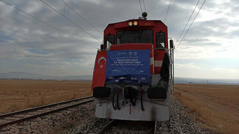 Çin e giden ihracat treni Kazakistan da