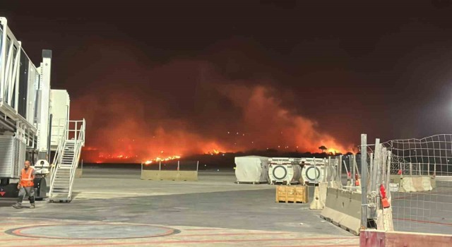 Alevler havalimanına yaklaştı