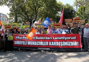 Özgür-Der üyeleri  Suriye  saldırılarını kınadı!