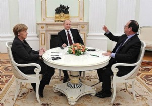 Putin, Hollande ve Merkel le görüştü!