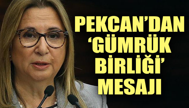 Bakan Pekcan dan  Gümrük Birliği  mesajı