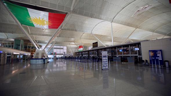 Erbil havalimanı bomboş kaldı
