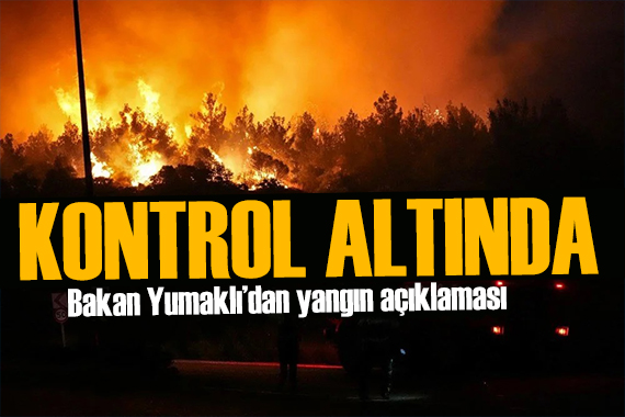 Bakan Yumaklı dan yangın açıklaması: Kontrol altına alındı